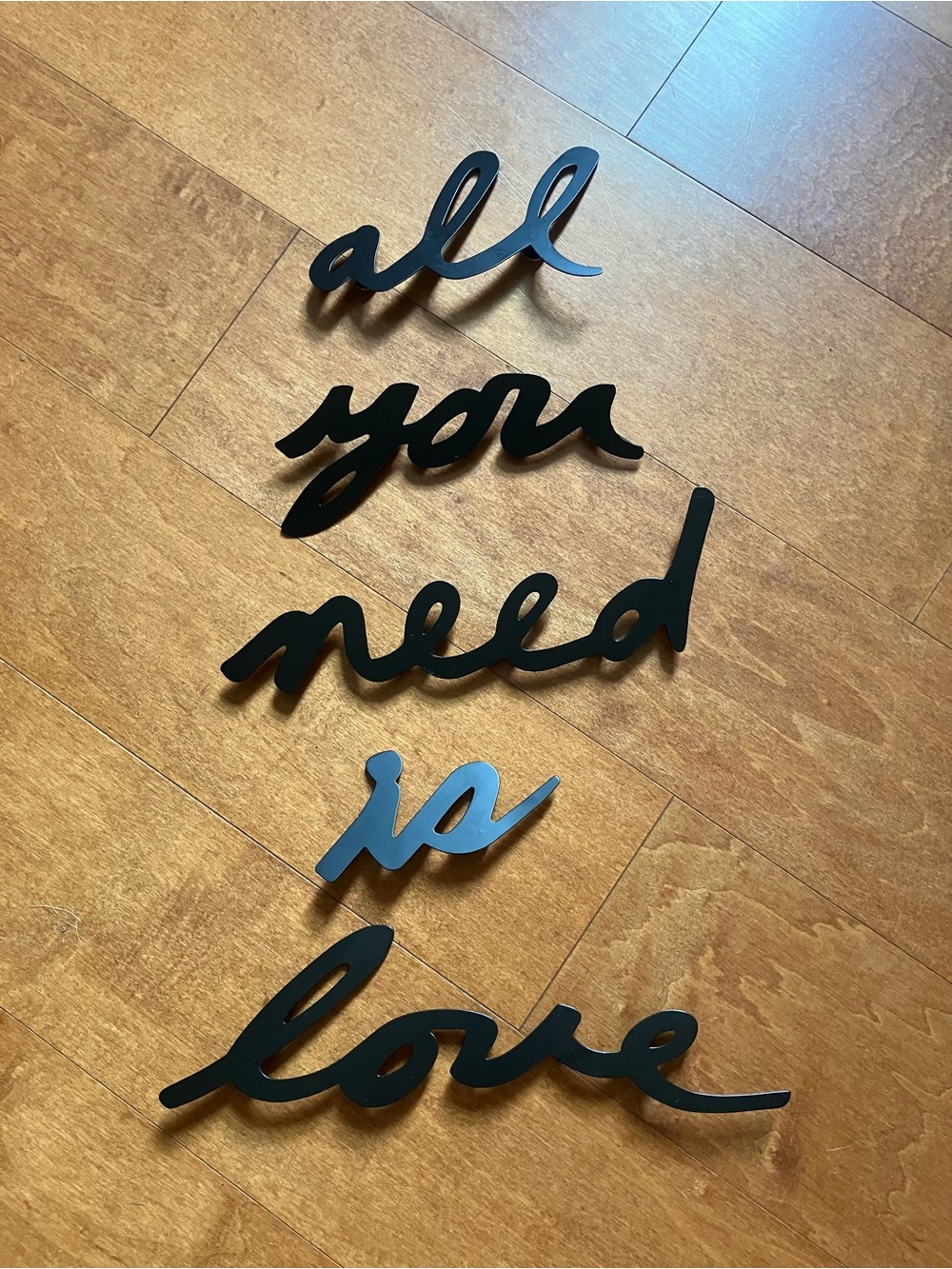 Wall Art: All You Need Is Love Wall Decor Beatles Lyrics